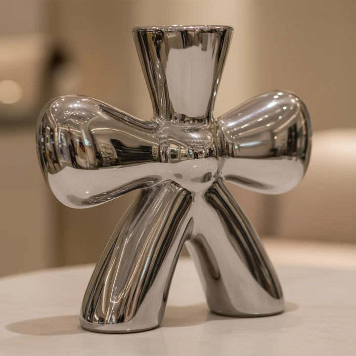 Starfish Metallic Silver Vase