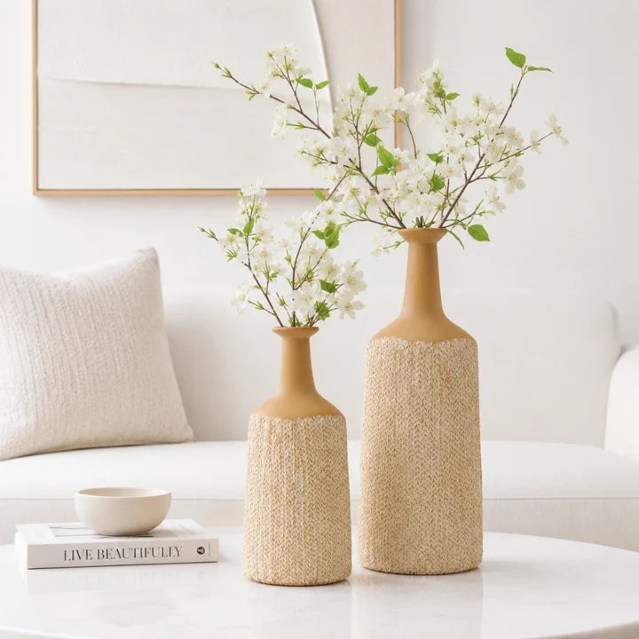 Handwoven Textured Decorative Vase