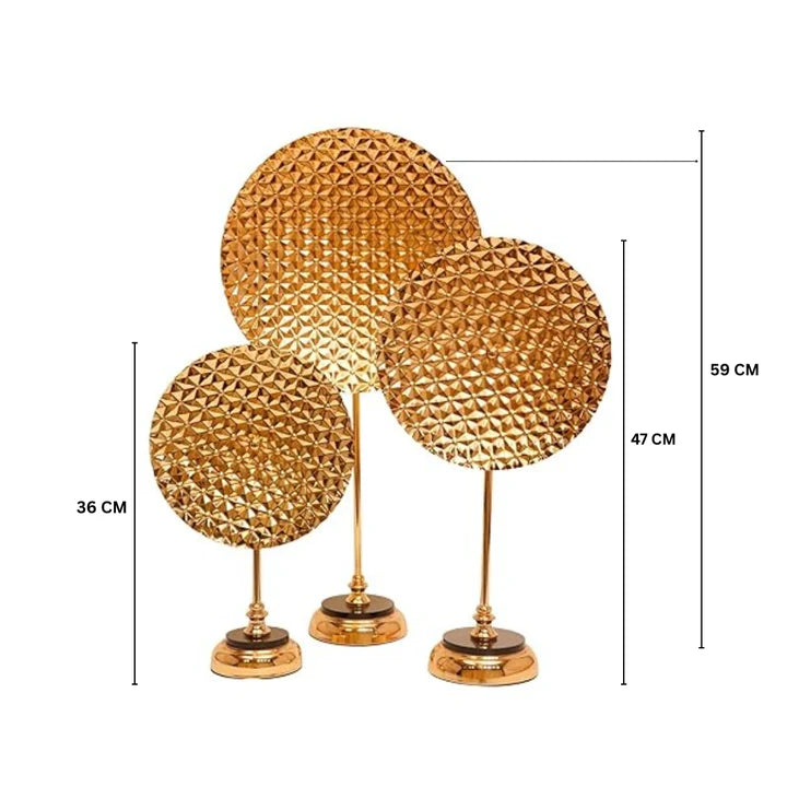 Gold Metal Disc Table Decor