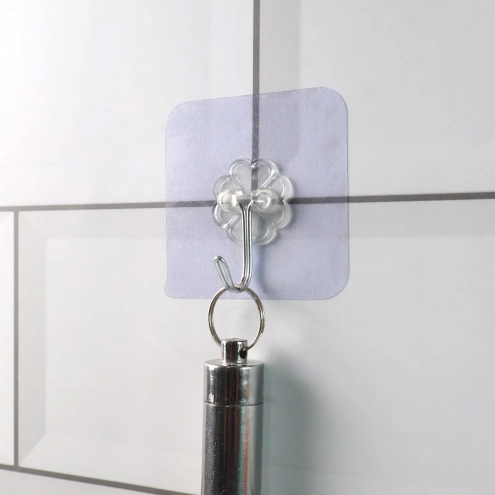 Heavy Duty Flower Adhesive Wall Hooks - (10 Pc Set)