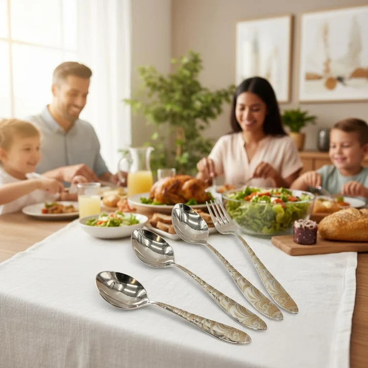 Lotus Design Stainless Steel Cutlery Set 24