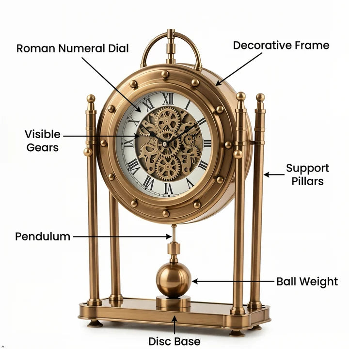 Metal Pocket Table Clock