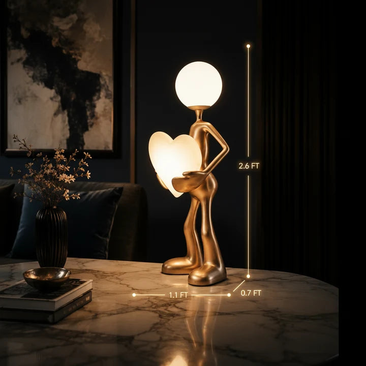 Aurelia Heart Sculpture Floor Lamp