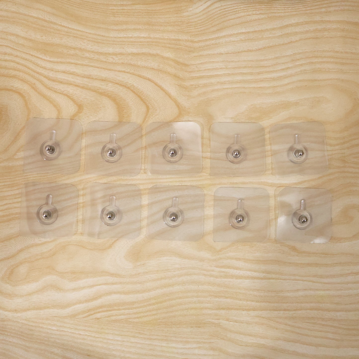 Adhesive Plastic Wall Hook Self Stick Hanger Strong Hold Storage (10 Pc)