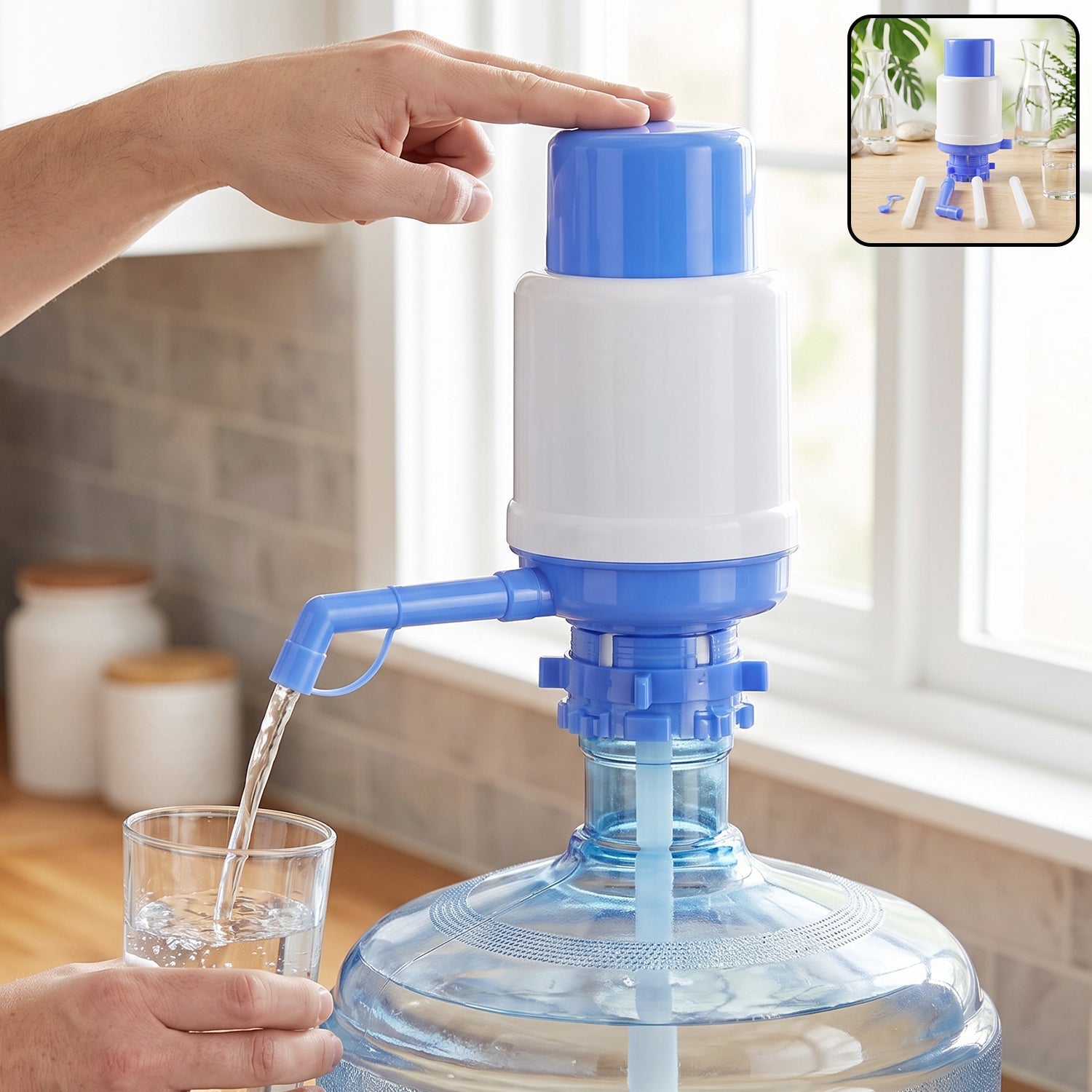 Manual Hand Press Water Dispenser Pump For 20 Litre Water Can (1 Pc)