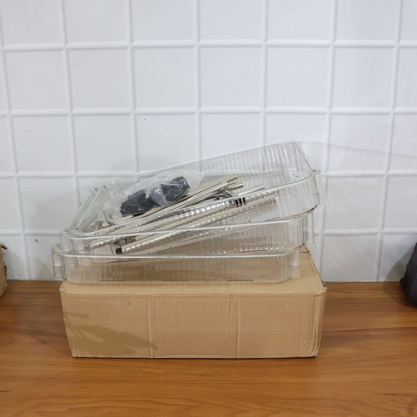 3 Layer Multipurpose Storage Trolley With Wheels