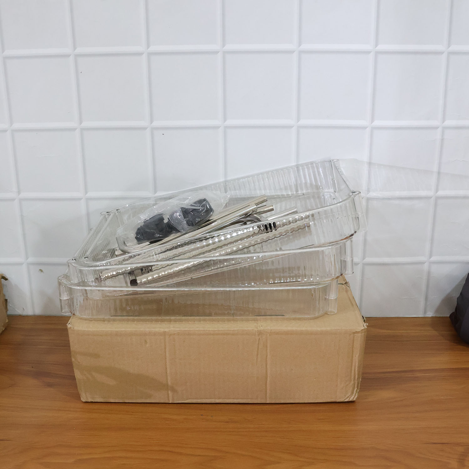 3 Layer Multipurpose Storage Trolley With Wheels