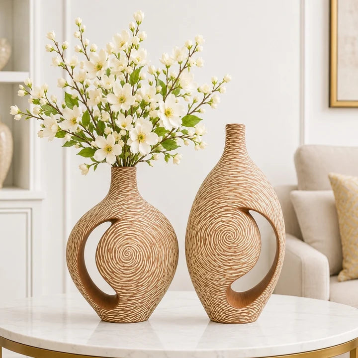 Modern Hollow Sculptural Ceramic Decorative Vase