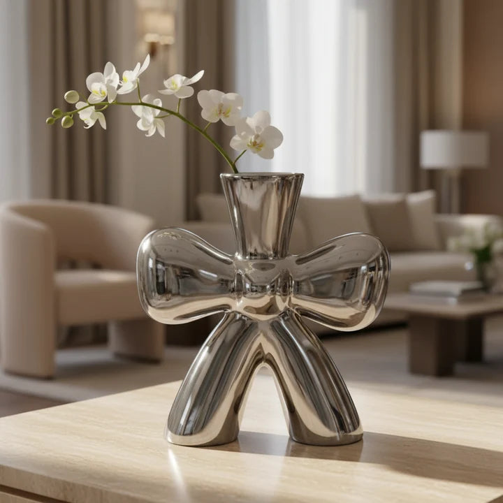Starfish Metallic Silver Vase