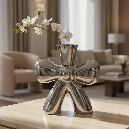 Starfish Metallic Silver Vase