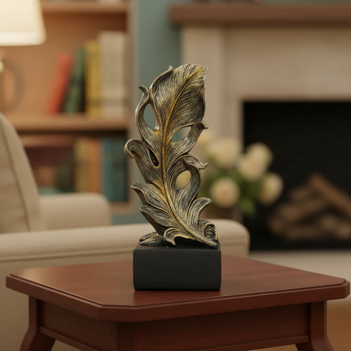 Feather Statue - Abstract Plume Tabletop Organizer