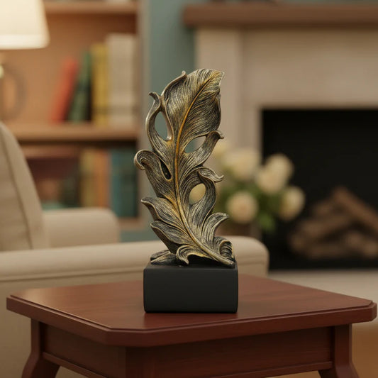 Feather Statue - Abstract Plume Tabletop Organizer
