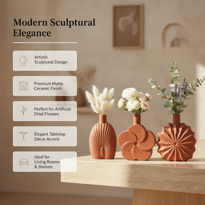 Terranova Sculptural Vase Set