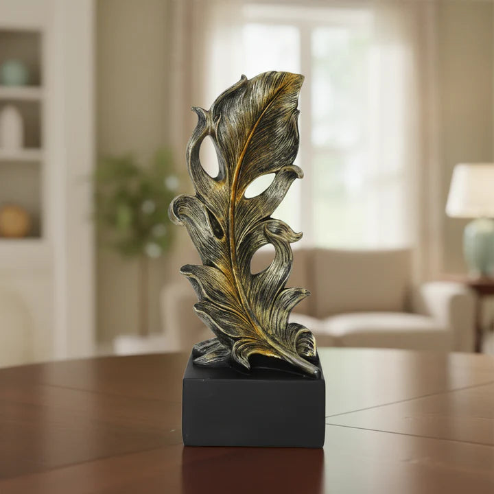 Feather Statue - Abstract Plume Tabletop Organizer