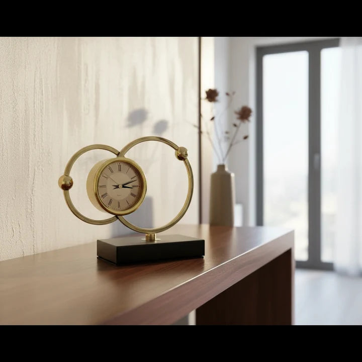 Dual ring desk clock