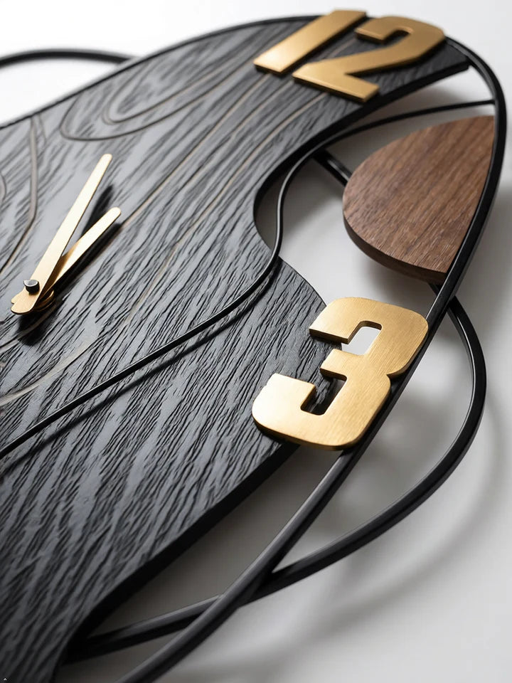 Modern Abstract Wooden Wall Clock