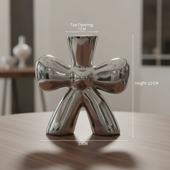Starfish Metallic Silver Vase