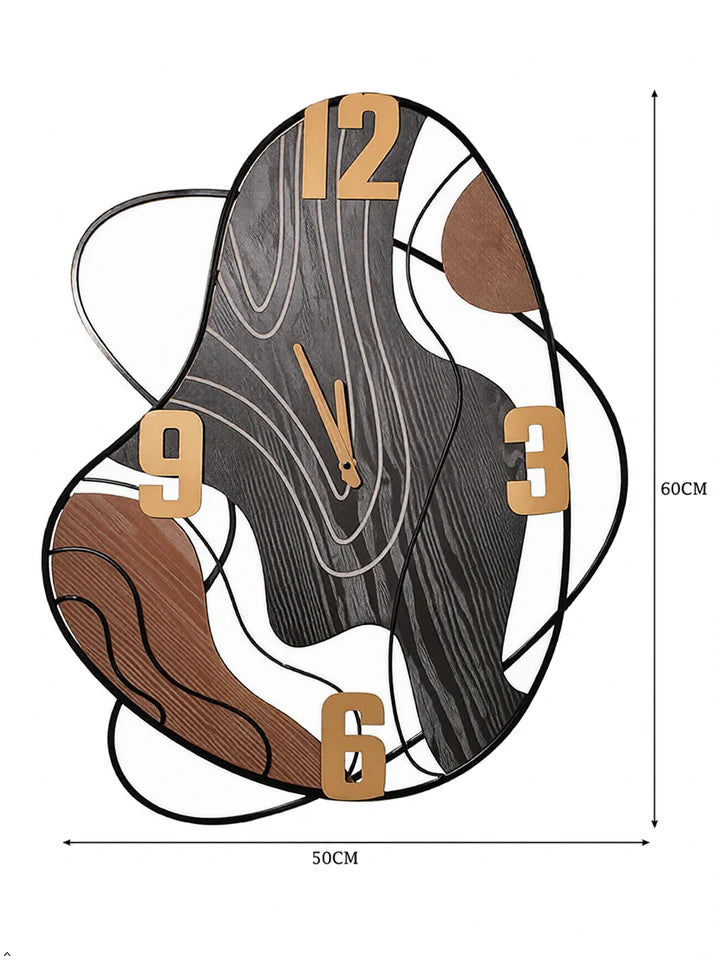 Modern Abstract Wooden Wall Clock