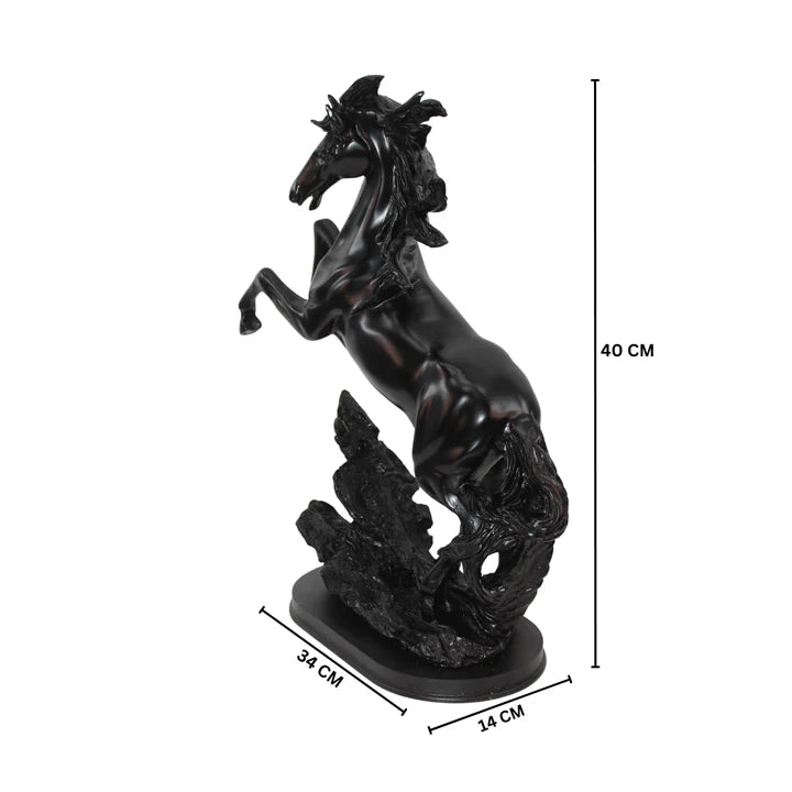 Majestic Rearing Horse Statue Tabletop Organizer