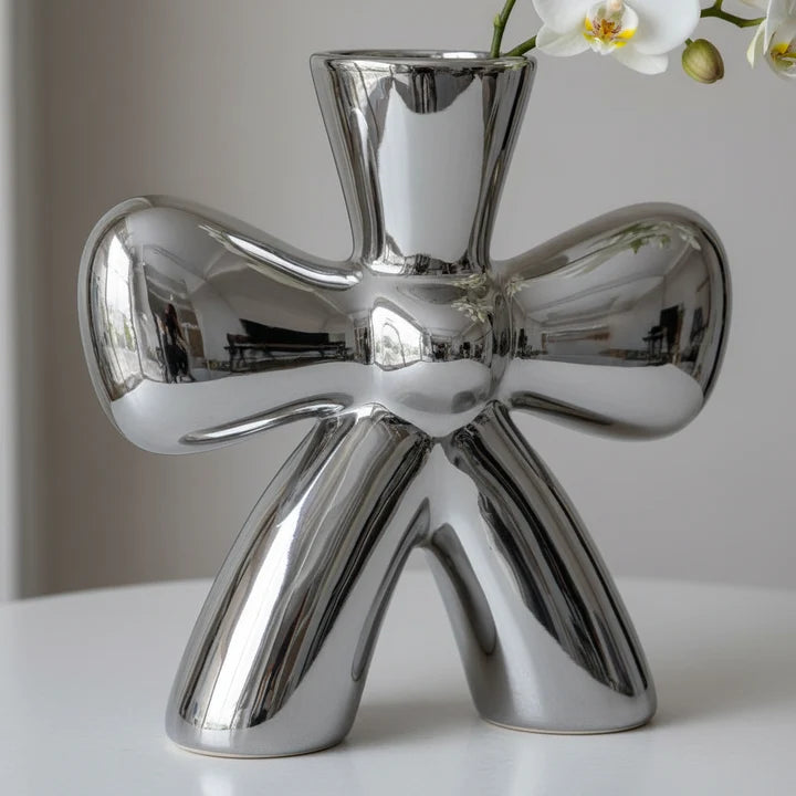 Starfish Metallic Silver Vase