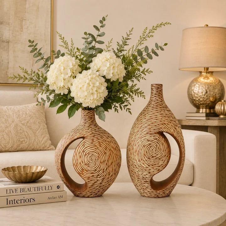 Modern Hollow Sculptural Ceramic Decorative Vase