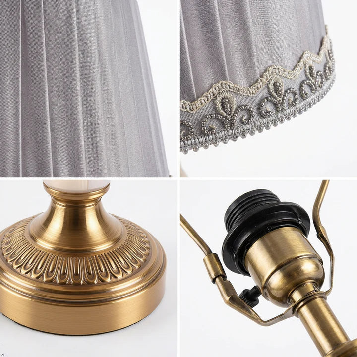 Neoclassical Table Lamp with Marble Base