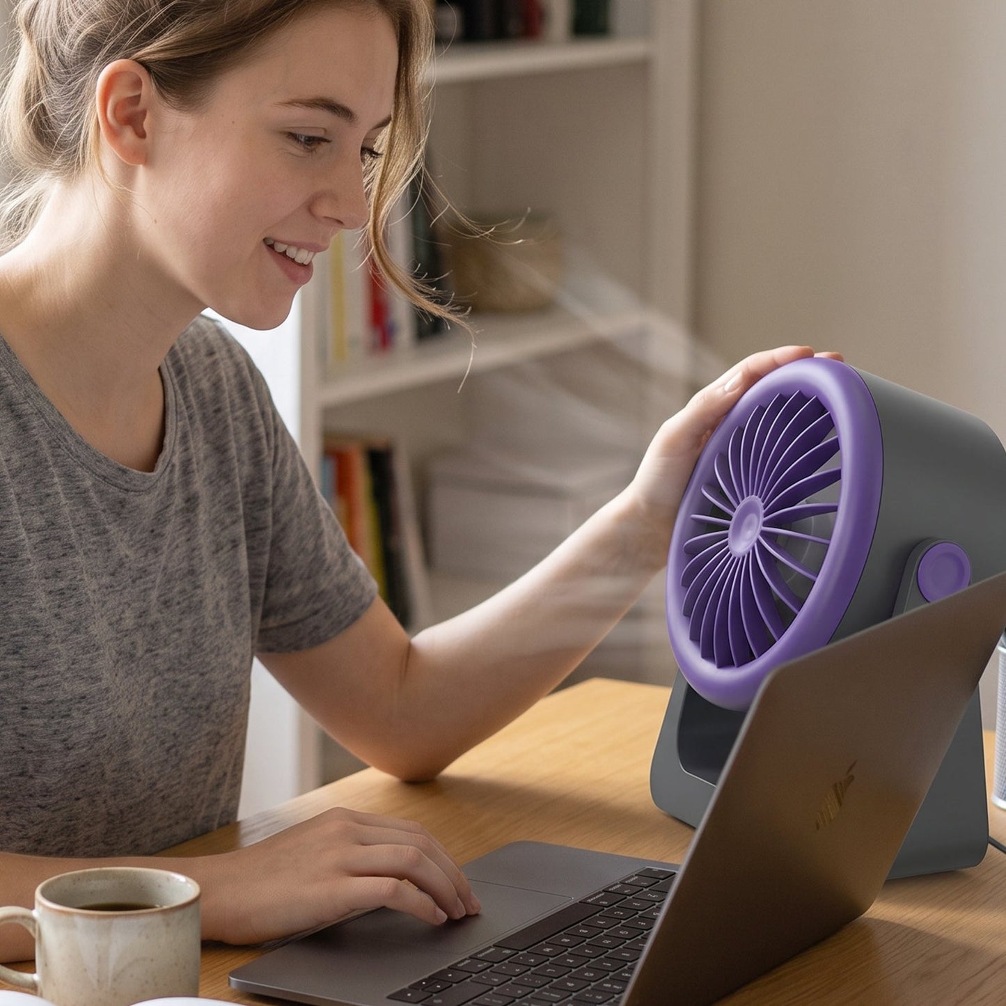 Personal Desktop Air Circulation Fan Portable Usb Desk Fan (1 Pc)