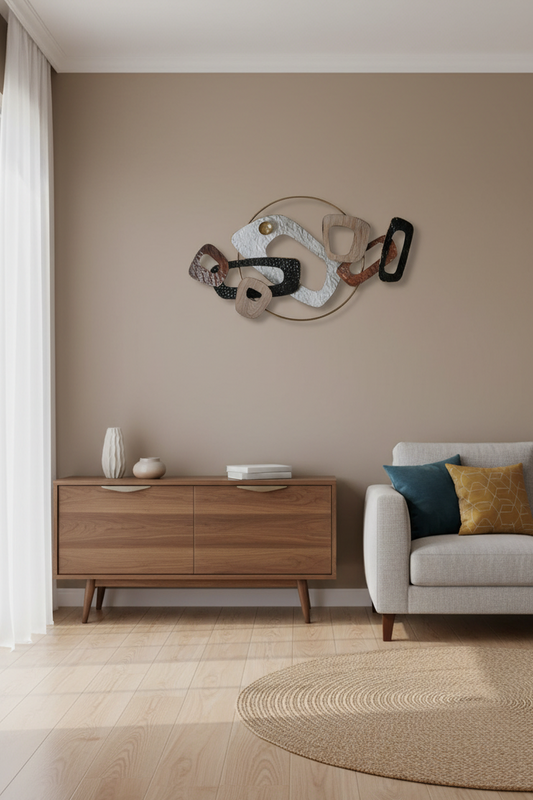 🌿✨ Abstract Wooden Wall Art Decor