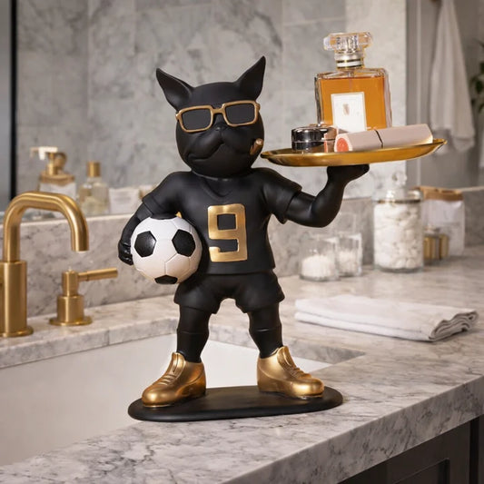Resin Cool Football Dog Tray Showpiece Tabletop Organizer