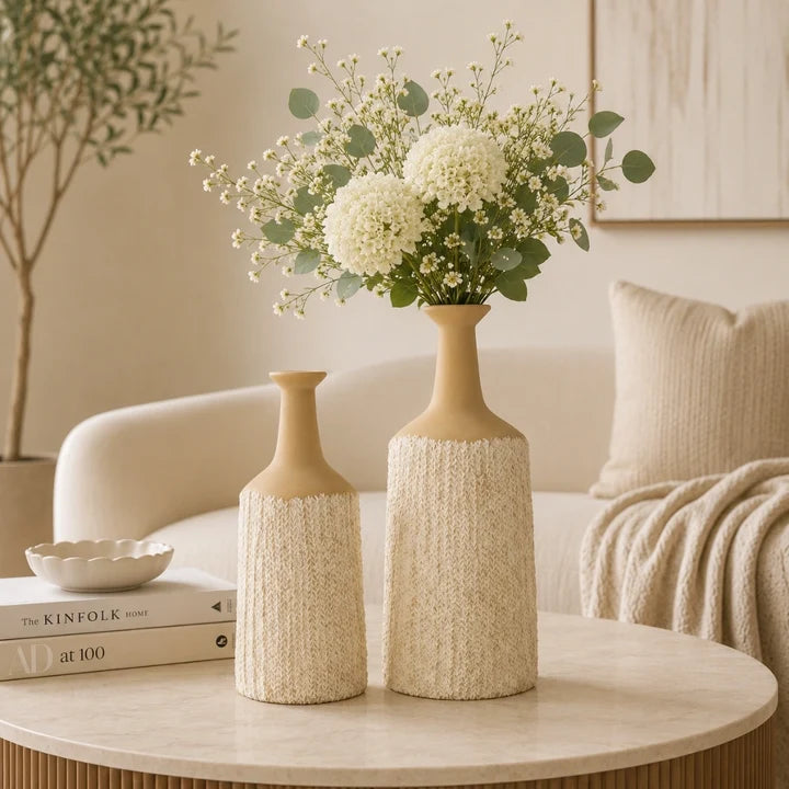 Handwoven Textured Decorative Vase