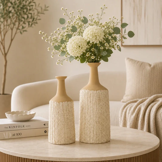 Handwoven Textured Decorative Vase