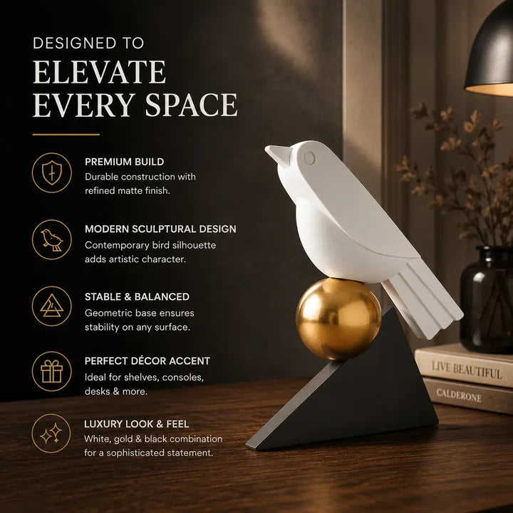 Luna Bird Sculptural Decor Accent
