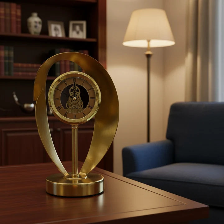 Gold Decorative Desk Clock