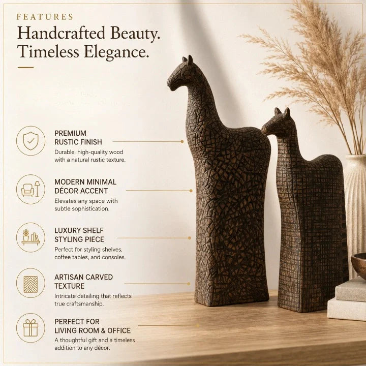 Artisan Horse Sculpture Set