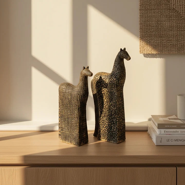 Artisan Horse Sculpture Set