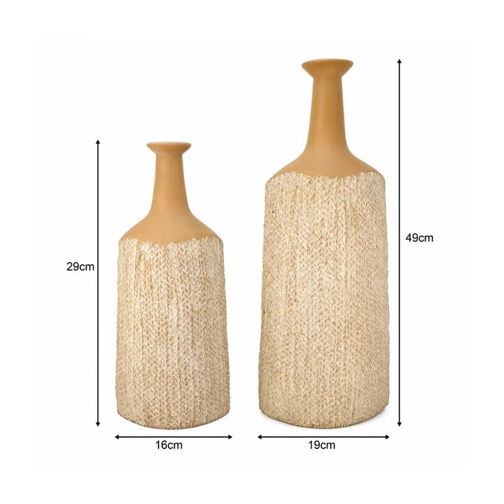 Handwoven Textured Decorative Vase