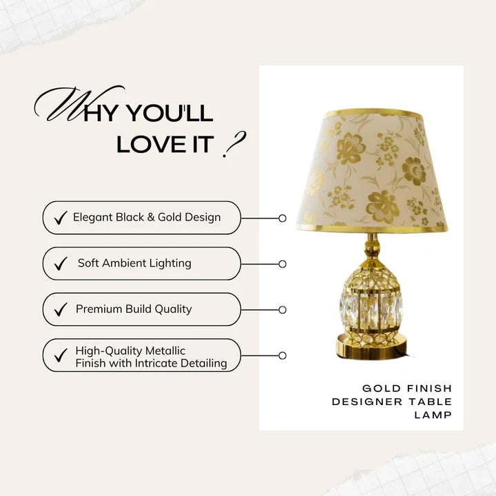 Modern Small Crystal Glass Table Lamp
