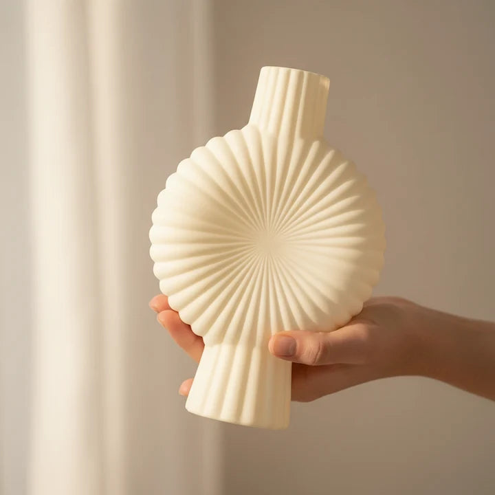 Radiant Shell Dual-Neck Table Vase