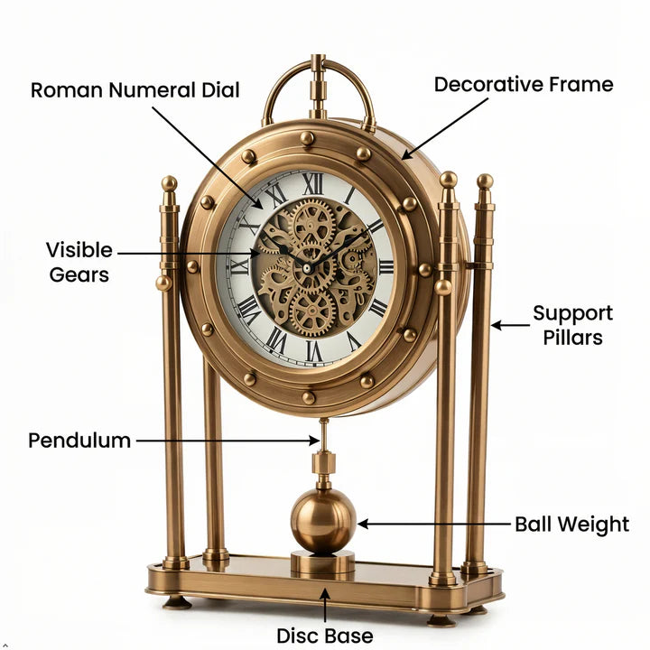 Metal Pocket Table Clock