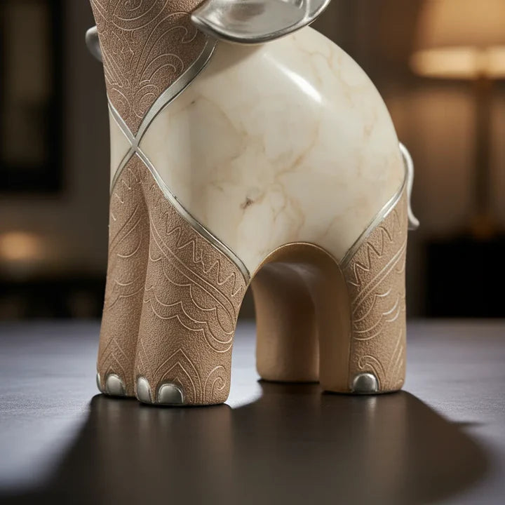 Ivory Majesty Elephant Decor Showpiece Set