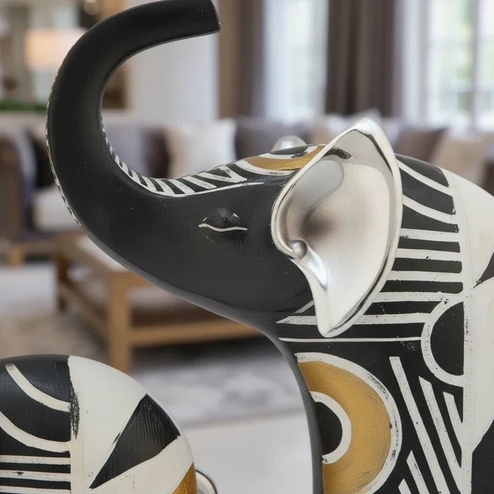 Geometric Elephant Showpiece Set