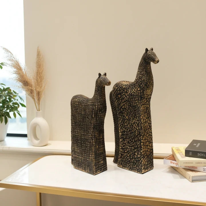 Artisan Horse Sculpture Set