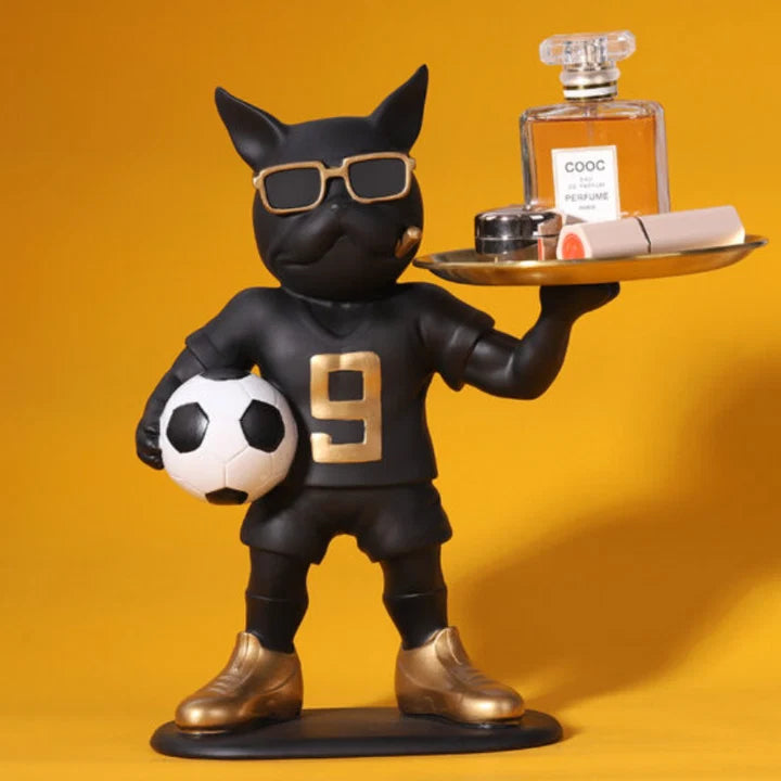 Resin Cool Football Dog Tray Showpiece Tabletop Organizer