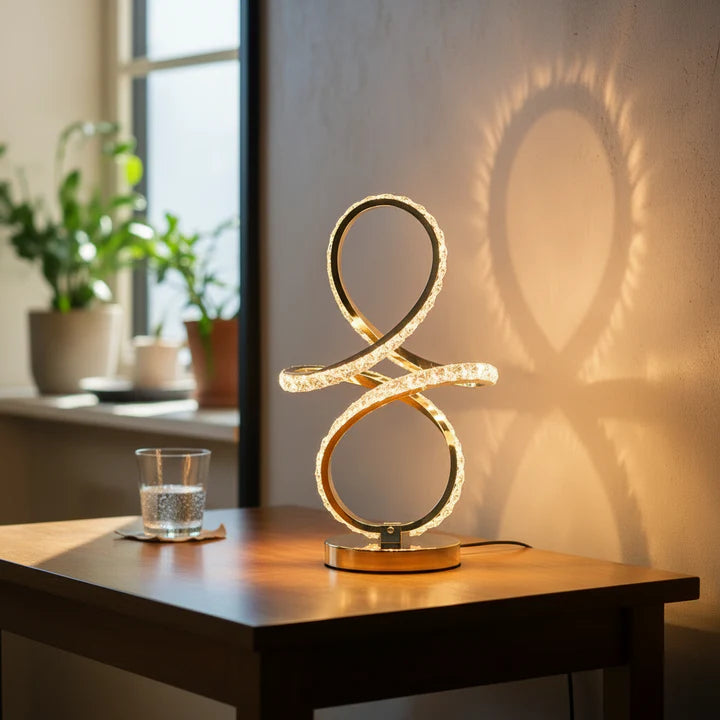 Crystal Infinity Twist LED Table Lamp