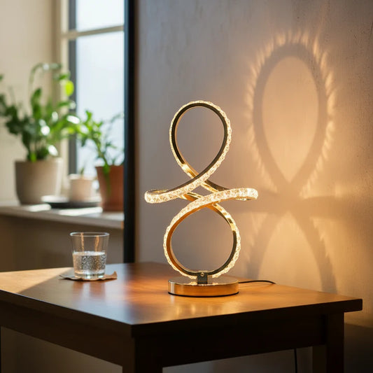 Crystal Infinity Twist LED Table Lamp