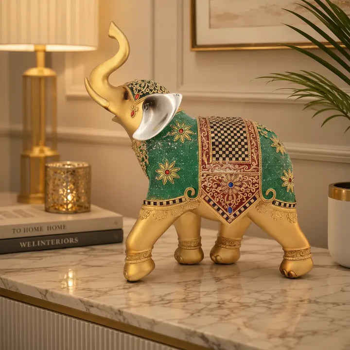 Royal Elegance Elephant Decor Showpiece