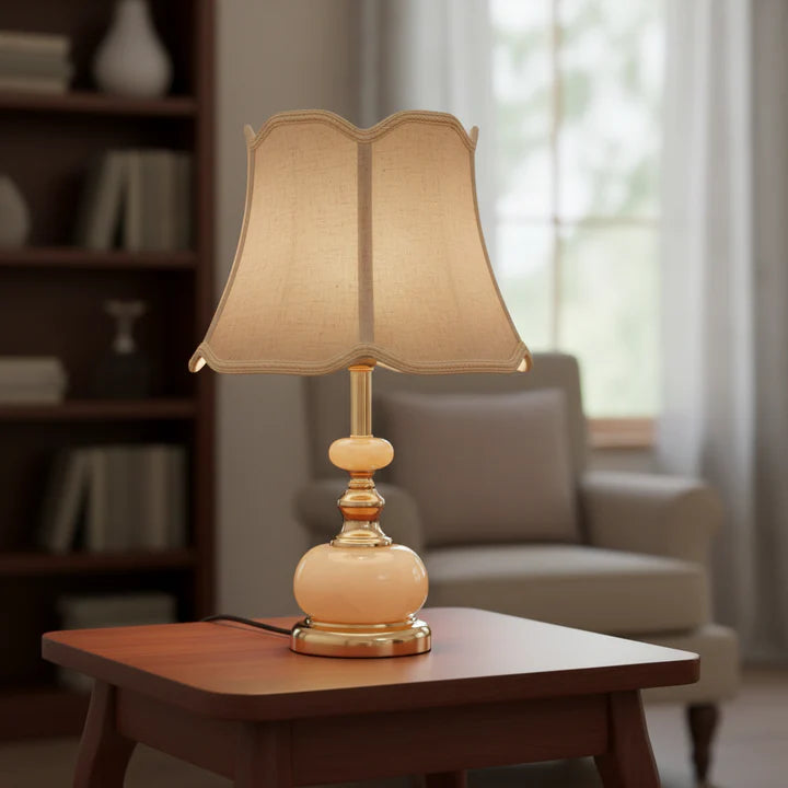 Elegant Vintage Table Lamp with Marble Base