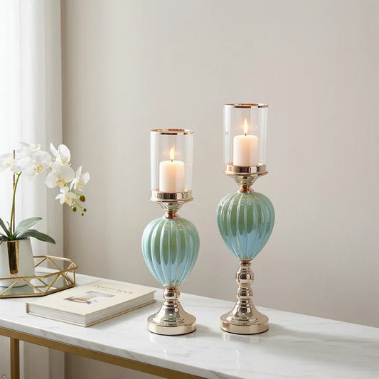 Verde Luxe Glass Candle Holder