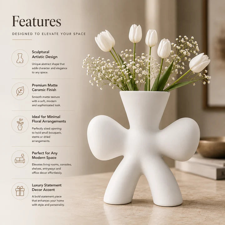 Starfish Matte White Vase