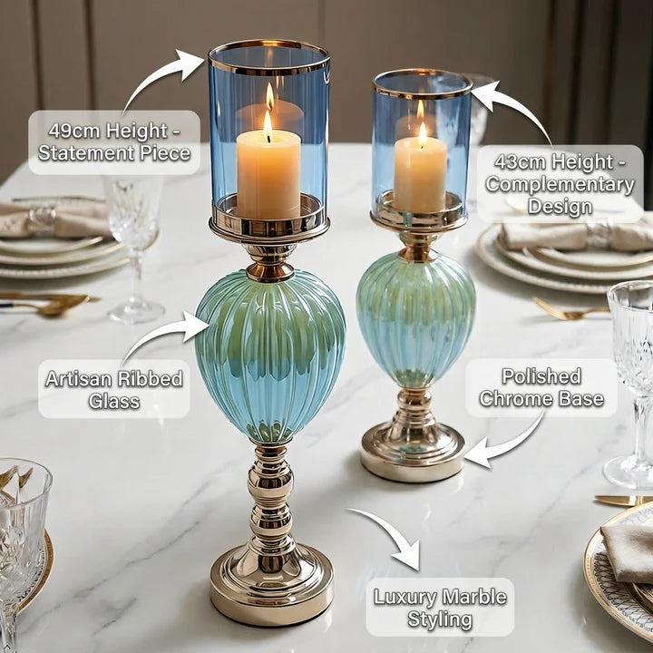 Verde Luxe Glass Candle Holder